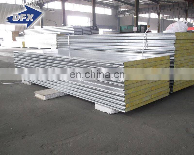 China cheap multi-colored fiber glass wool insulated roof sandwich panel for steel building facade