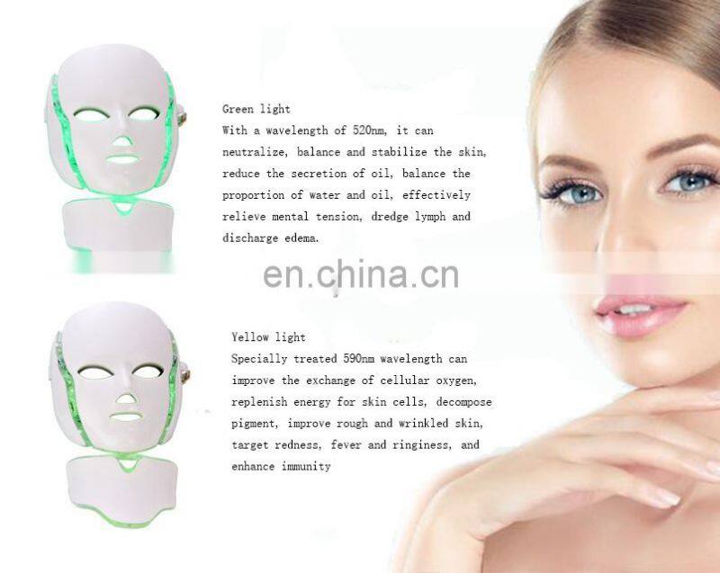 2021 PDT hot sale 7 colors beauty therapy for neck care radio mesotherapy radio factory sale frequency face massager