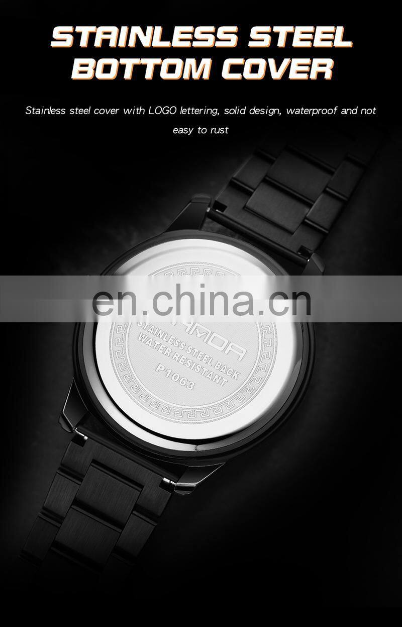 SANDA P1063 New Design Style Men Quartz Watches Waterproof Dials Decoration Simple Sport Men Wrist Watch