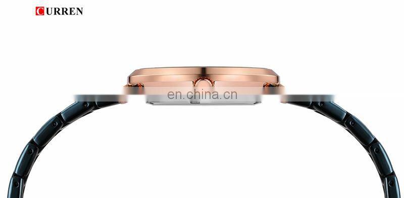 CURREN 9054 Women Ultra Thin Dial Elegant Watches Business Quartz Stainless Steel Simple Bracelet Wristwatch