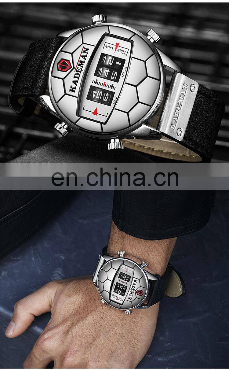 Kademan 9099 New Dual Display Wristwatch Waterproof Time Chrono Functional Watches Men Classic