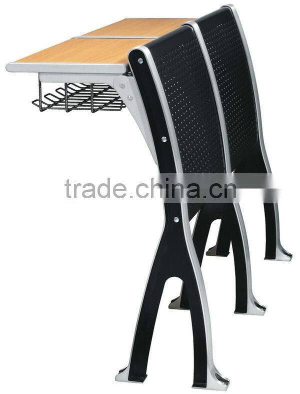 Durable double connected school classroom desk and chair TC-971A-V for student