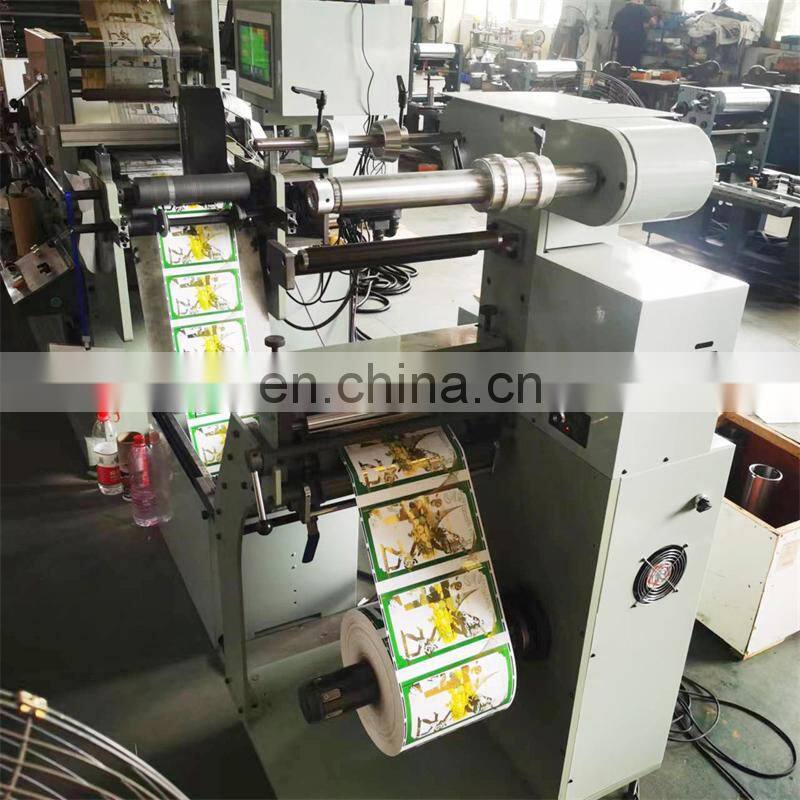 UTR320S 4 6 Color Roll to Roll Automatic rotary UV letterpress Intermittent Adhesive Label Sticker Printer with Servo Die Cut