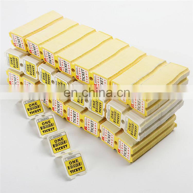 Customized Thermal Paper Carnival Printing Arcade Roll Raffle Ticket Roll