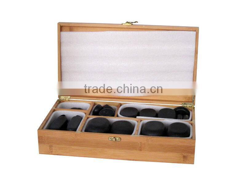 2016 nature spa deep theray hot massage stone set(60pcs set)