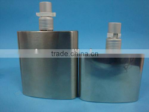 2oz,3oz stainless steel flat bottle with aluminum mist sprayer/perfume steel bottle