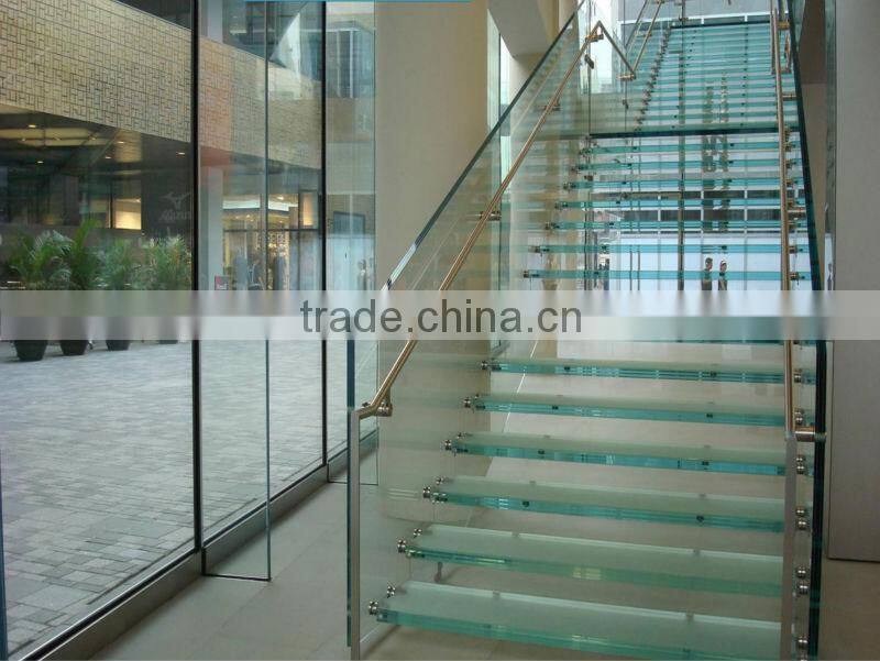 Laminated tempered glass stair treads
