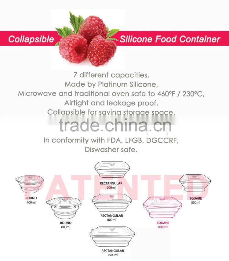 100% Silicone take away food containers