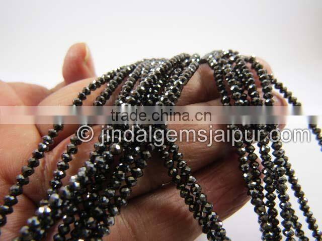 Best Quality AAA Black Diamond Faceted Roundelle Beads