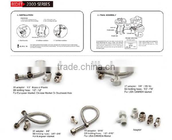 Bidet Toilet with plastic accesories