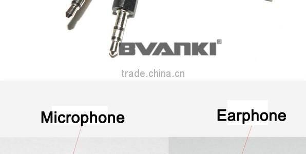 new products 2016 2 in 1 Stereo 3.5mm 2 male to 1 female car audio aux stereo cable free samples