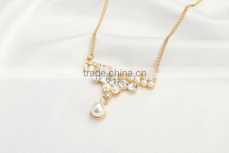2016 Fashion Long Chain Necklace Designs Pearl Pendant Necklace
