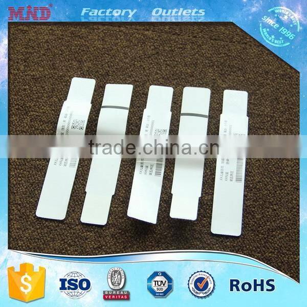 MDW156 Custom soft paper L shape barcode hospital id wristbands
