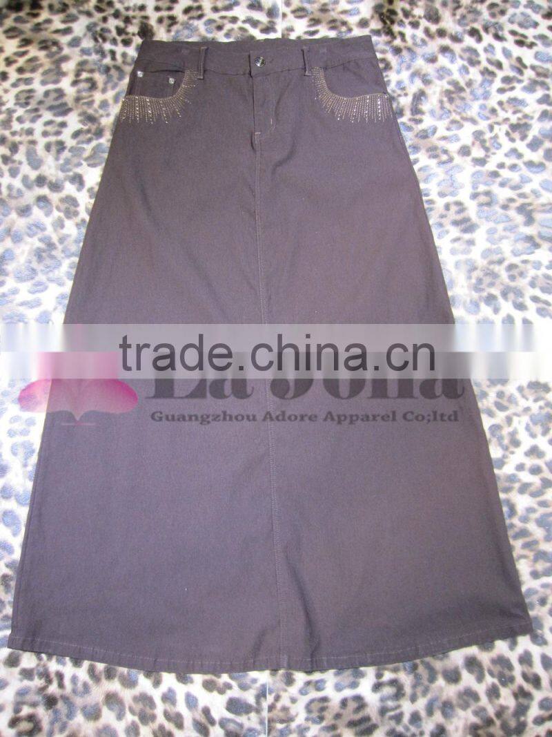 2016 Ladies Fashion Casual Long Denim Skirt LK-004