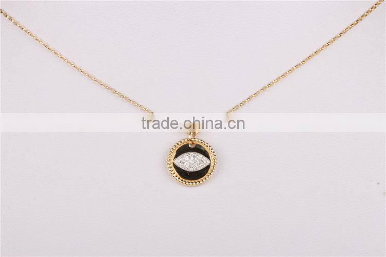 Cheap jewellry eyes shape pendant small 925 silver pendant with black and white enamel pendant