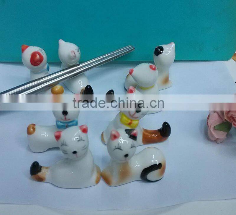 High quality Creative love birds decoration ceramics chopsticks holder chopsticks rack rest