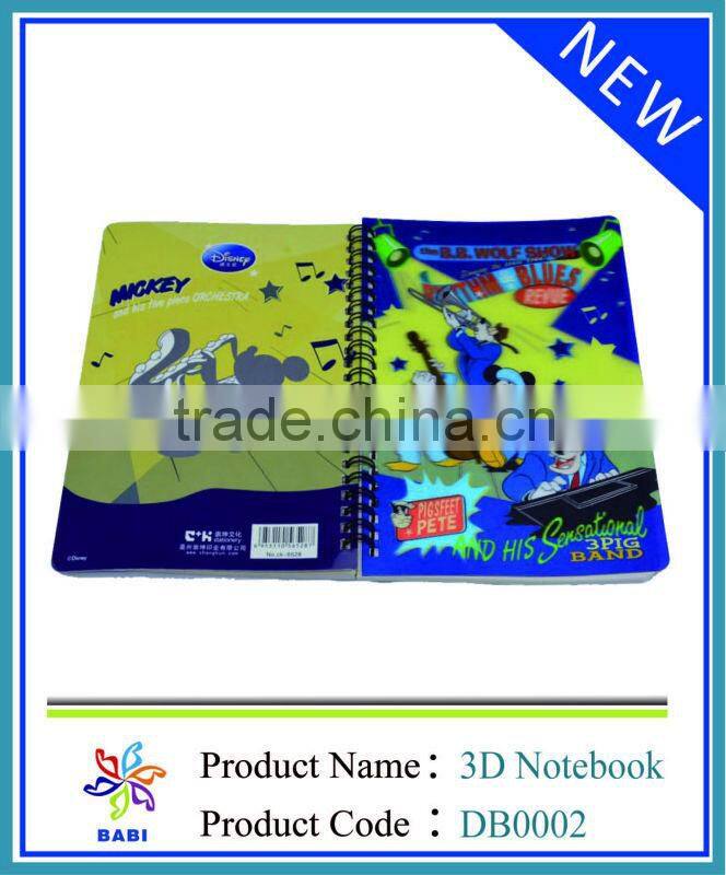 spiral primary 3d lenticular notebooks