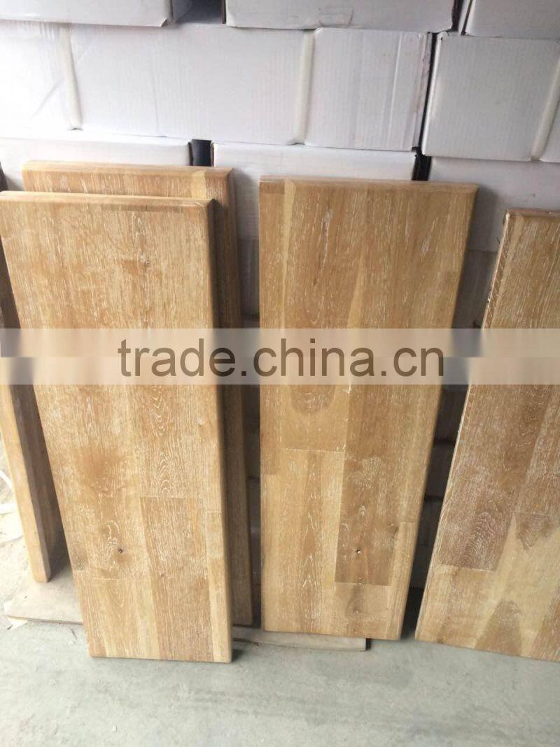 brushed white oak stair treads