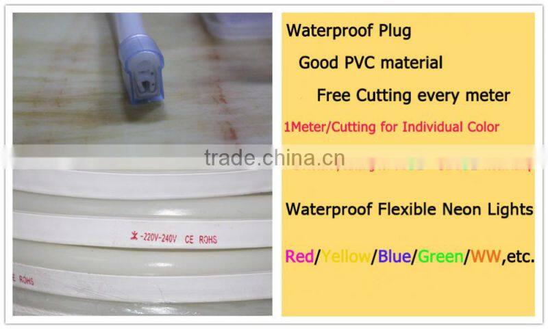 110v 220v flexible neon strip light red blue yellow green warm white rgb 4.5w/meter outdoor decoratio best led neon flex price
