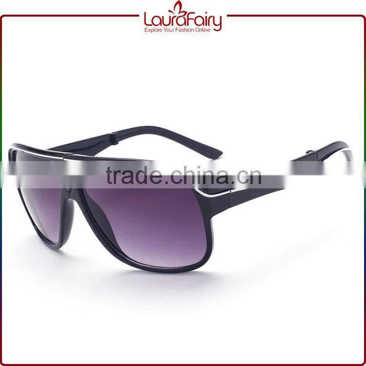 Laura Fairy Portable Blue Lens Black Frame Cheap Adjustable Foldable Sunglasses