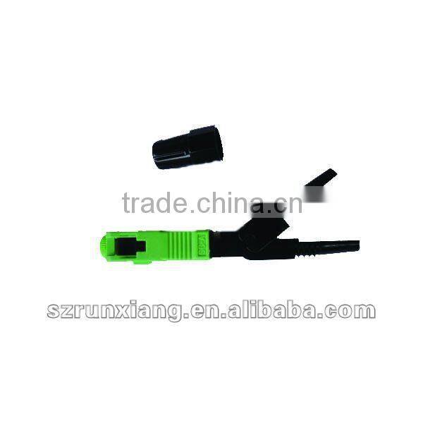 plastic single mode simplex SC-APC fiber optical cable fast connector