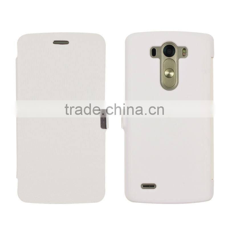 Lichee texture PU flip leather case for LG G3 D855