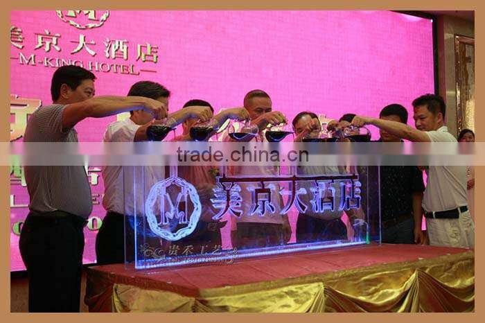 GH-IS012 clear acrylic led logo sign display edge lit acrylic signs