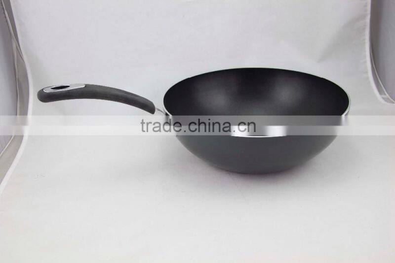 Wholesale Aluminum forged/pressed non-stick wok pan with stainless steel lid