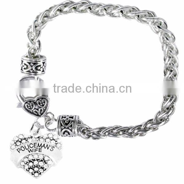 Genuine Austrian Clear Crystal SIGMA KAPPA SORORITY Charm Chain Link Bracelet