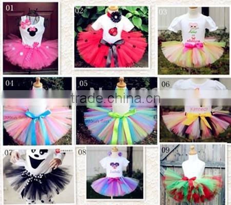 HOT SALE holiday sale girls fluffy ribbon santa skirt baby red and green tutu christmas petti tutu