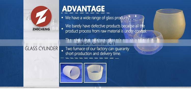 round clear polished glass candle holder