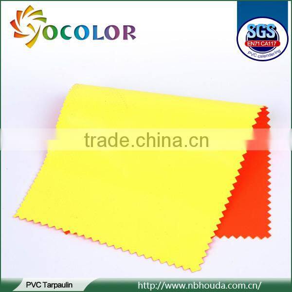 fluorescent PVC coated polyester reflective fabric for rain coat safety vest warning triangle