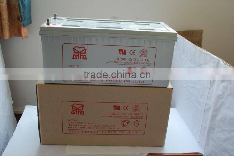 Save up 20% price off battery solar GEL12v200ah deep cycle VRLA rechargeable batteries