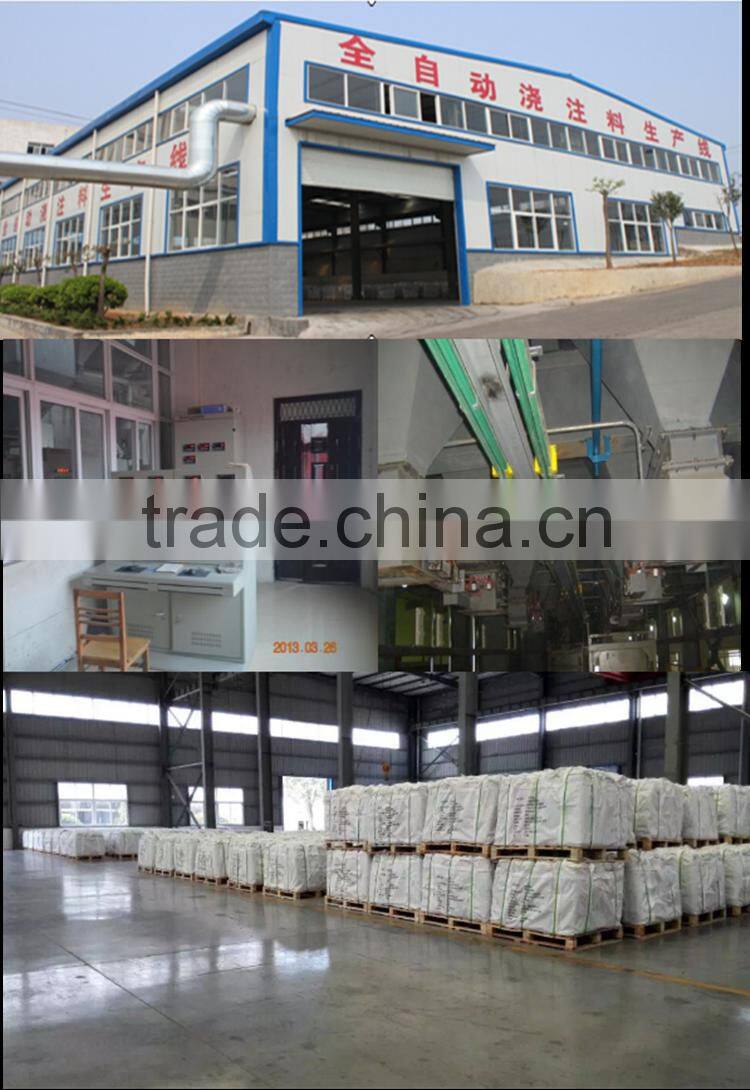 High strength steel fiber high aluminum pouring castable