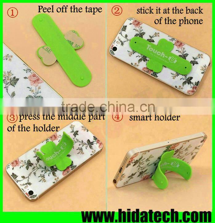 New arrival promotional gift silicone slap holder snap stand for iphone 6