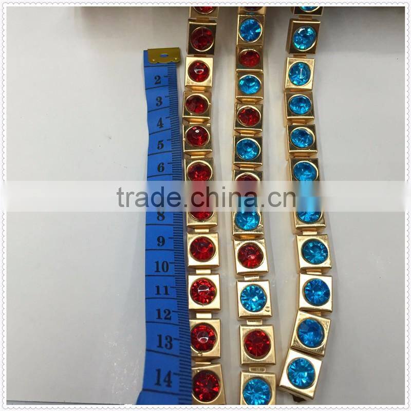 gold square chain with pearl for clothes necklace and shoes