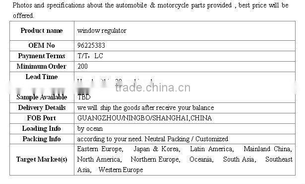 window regulator For Daewoo Lanos 96225383