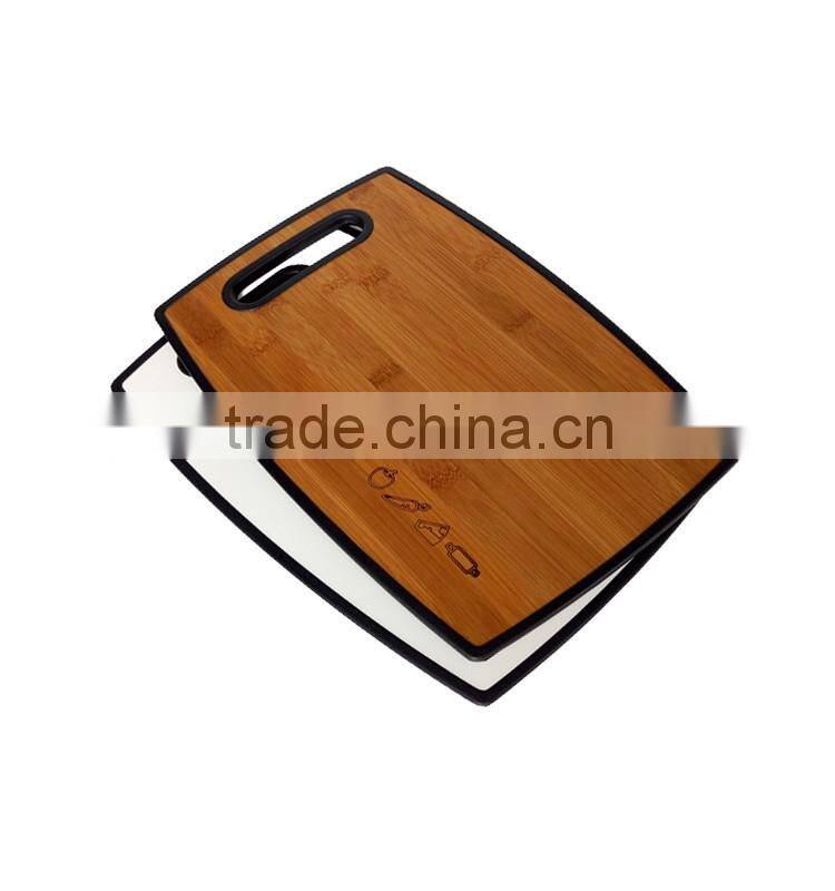 2016 new product 2 in 1 bamboo chopping board set for baby
