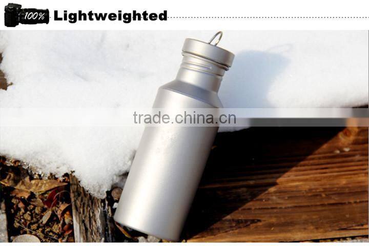 Custom Outdoor Titanium Sports Drinking Water Bottle For Camping