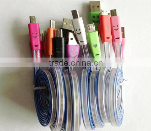 Wholesale tangle-free light up usb charging charger cable for iphone