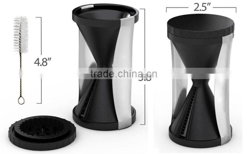 Green Black Stainless Steel Spirelli Spiral Slicer Spiral Vegetable Slicer as seen on TV