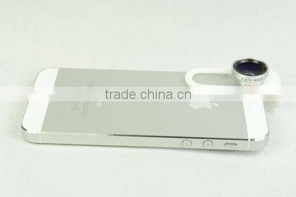 0.67 Wide + Macro Lens With Clip Clamp For iPhone Samsung Cell Phone Camera Lens