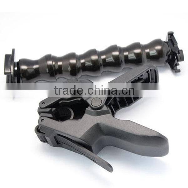 Jaws Flex Clamp Mount + Adjustable Neck with Mount & Screw For Gopro Hero 4/3+/3/2