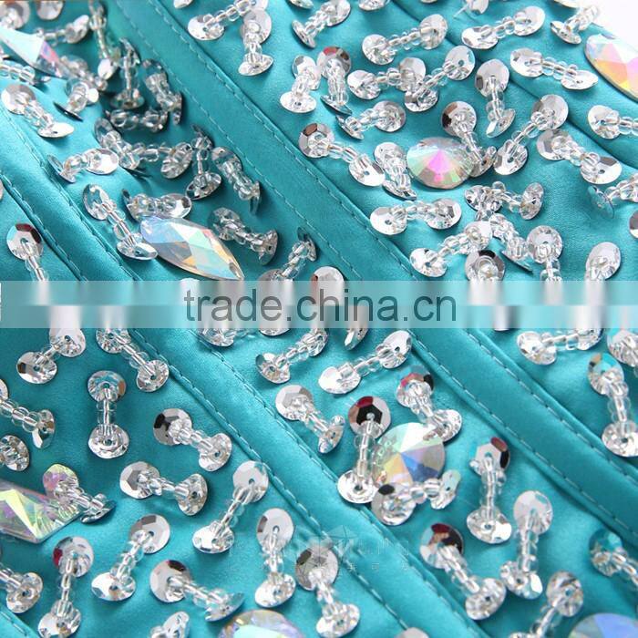 Alibaba fashion garment manufactuer new design evening dress peach color