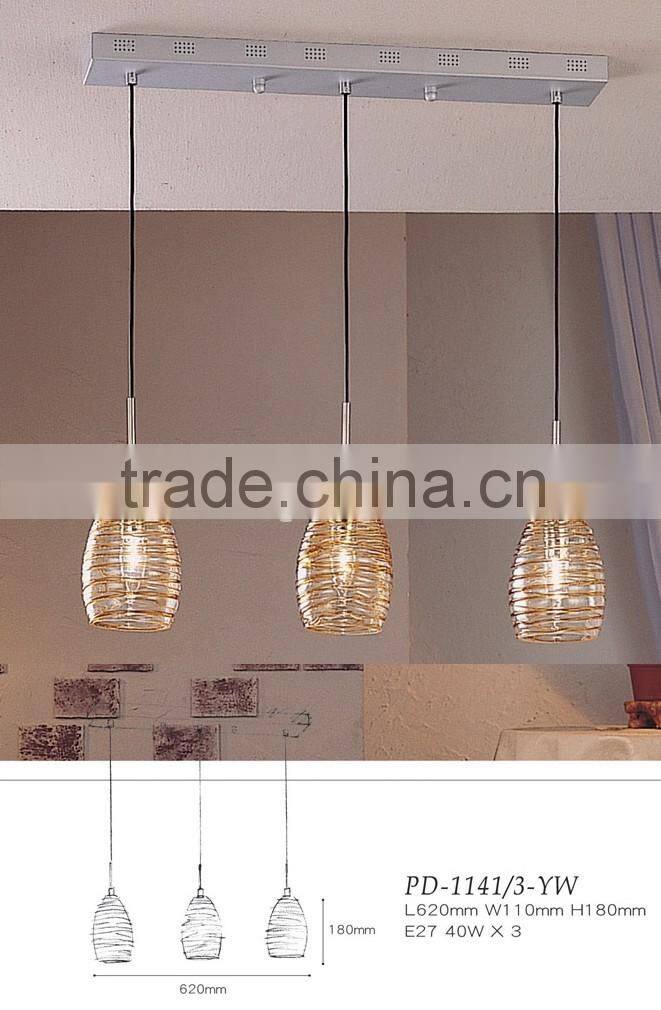 Residential steel and acrylic decoration LED pendant lamp modern