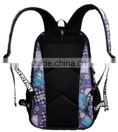 Custom 18 inch Canvas college bags with laptop pocket