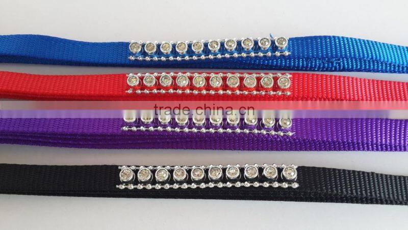 width 1.0cm fake diamond dog collar with one buckle