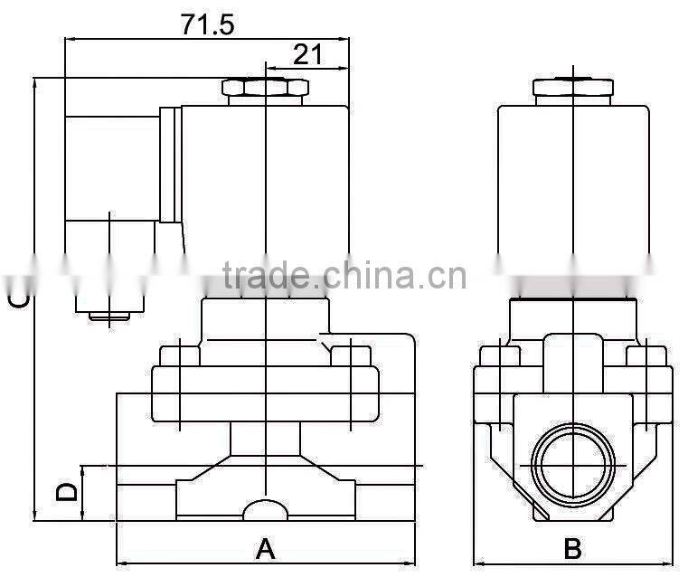 high pressure two-position two-way closed type electromagnetic valve