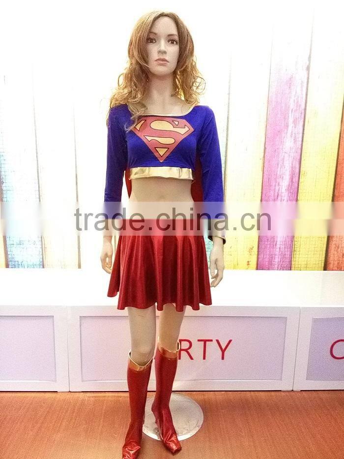 Halloween adult sex supergirl costume sexy woman superhero costume
