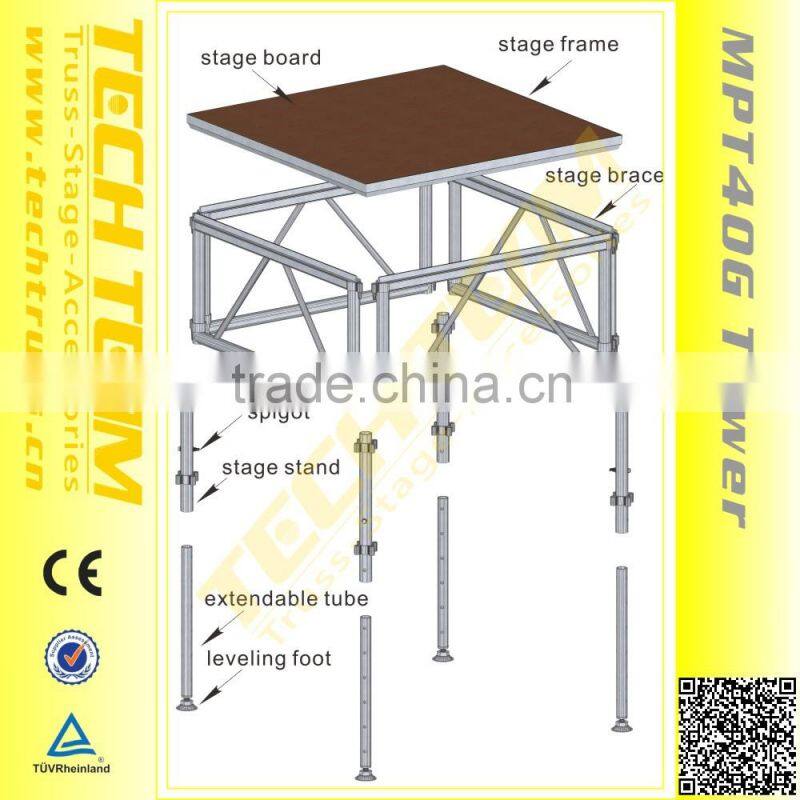 ST3-Stage Adjustable Wedding concert stage decoration